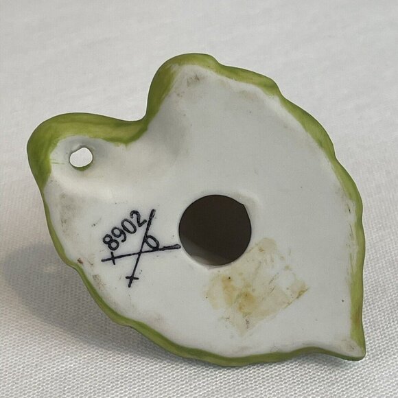 Vintage Ceramic Snail & Baby Figurine On Leaf Hand-Painted Cute Collectible Homc - Picture 7 of 8